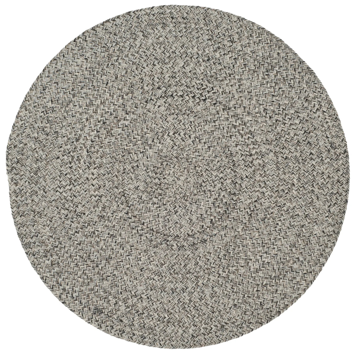 Safavieh Braided 3'-0" x 3'-0" Rug in Ivory / Steel Grey