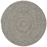 Safavieh Braided 3'-0" x 3'-0" Rug in Ivory / Steel Grey