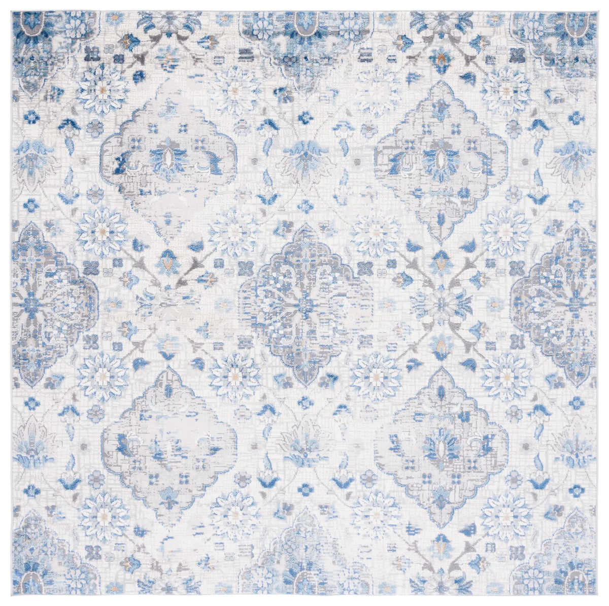 Safavieh Shivan 100 6'-7" x 6'-7" Rug in Ivory / Blue