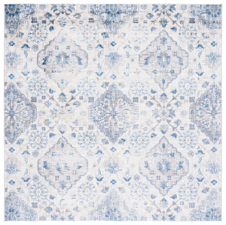 Safavieh Shivan 100 6'-7" x 6'-7" Rug in Ivory / Blue