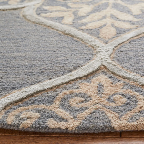 Safavieh Dip Dye 5'-0" x 5'-0" Rug in Slate / Beige