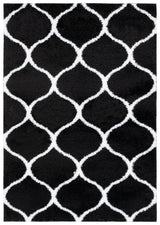 Safavieh Tahoe Shag 4'-0" x 6'-0" Rug in Black / White