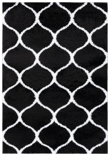 Safavieh Tahoe Shag 4'-0" x 6'-0" Rug in Black / White
