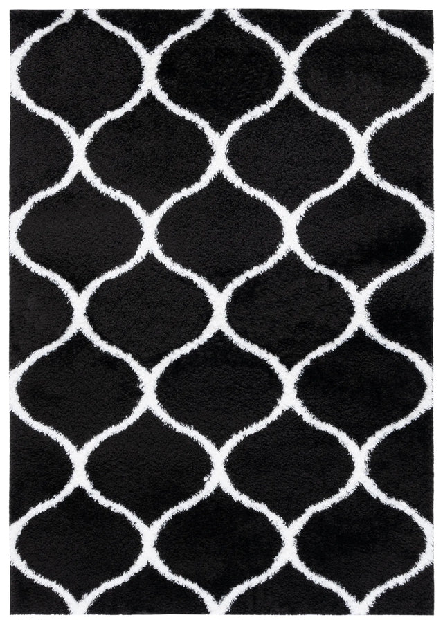 Safavieh Tahoe Shag 4'-0" x 6'-0" Rug in Black / White