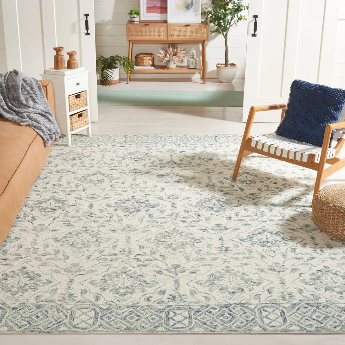 Safavieh Dip Dye 10'-0" x 14'-0" Rug in Blue / Ivory