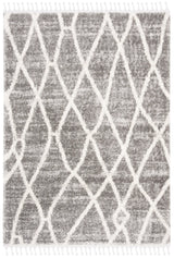 Safavieh Berber Fringe Shag 5'-3" x 7'-6" Rug in Grey / Cream