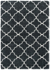 Safavieh Hudson Shag 4'-0" x 6'-0" Rug in Dark Grey / Ivory
