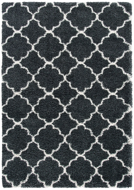 Safavieh Hudson Shag 4'-0" x 6'-0" Rug in Dark Grey / Ivory