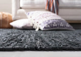 Safavieh Vintage Leather 4'-0" x 6'-0" Rug in Black / Grey