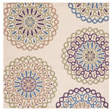 Safavieh Veranda 6'-7" x 6'-7" Rug in Cream / Green