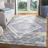 Safavieh Saffron 4'-0" x 6'-0" Rug in Royal Blue / Fuchsia