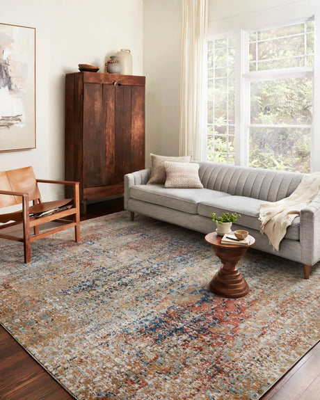 Loloi Bianca Bia-09 Ocean/Spice Rugs - room scene 1