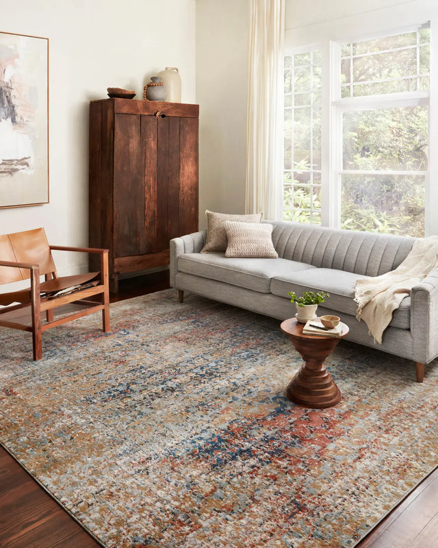 Loloi Bianca Bia-09 Ocean/Spice Rugs - room scene 1