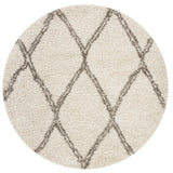 Safavieh Hudson Shag 5'-0" x 5'-0" Rug in Ivory / Grey