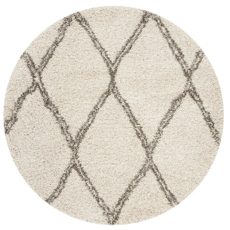Safavieh Hudson Shag 5'-0" x 5'-0" Rug in Ivory / Grey