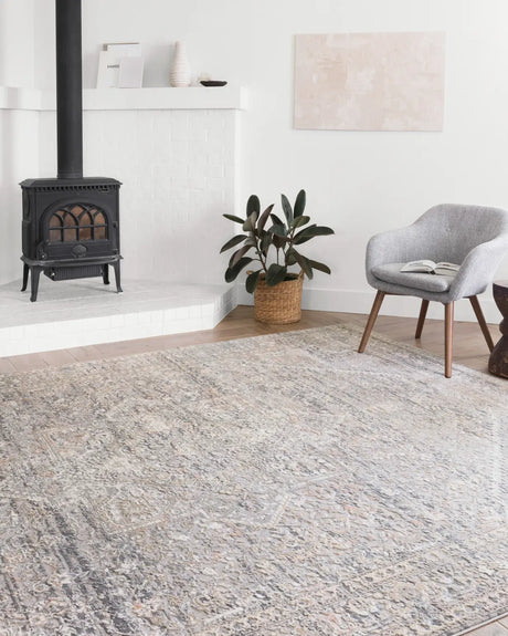 Loloi Lucia Luc-01 Grey / Sunset Rugs - room scene 1