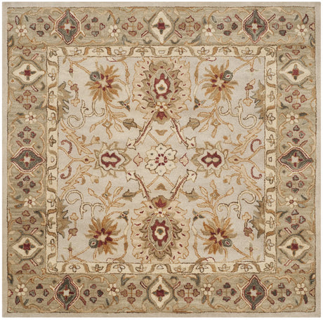 Safavieh Antiquity 6'-0" x 6'-0" Rug in Grey Beige / Sage