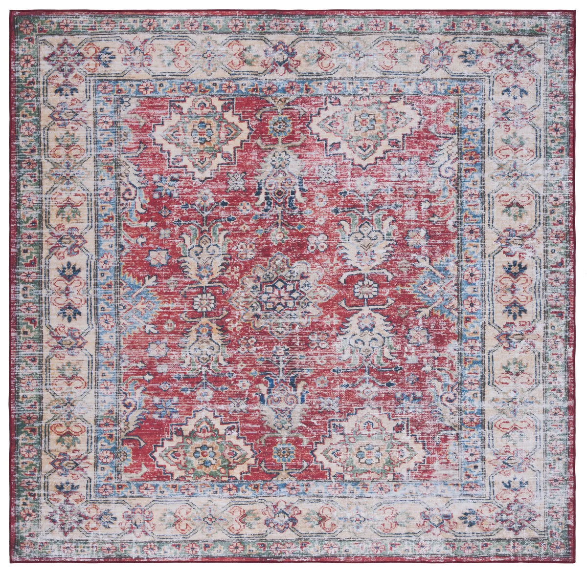 Safavieh Tucson 6'-0" x 6'-0" Rug in Rust / Beige