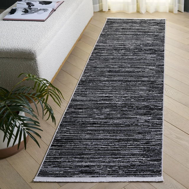 Safavieh Mila 2'-2" x 8'-0" Rug in Black / Ivory