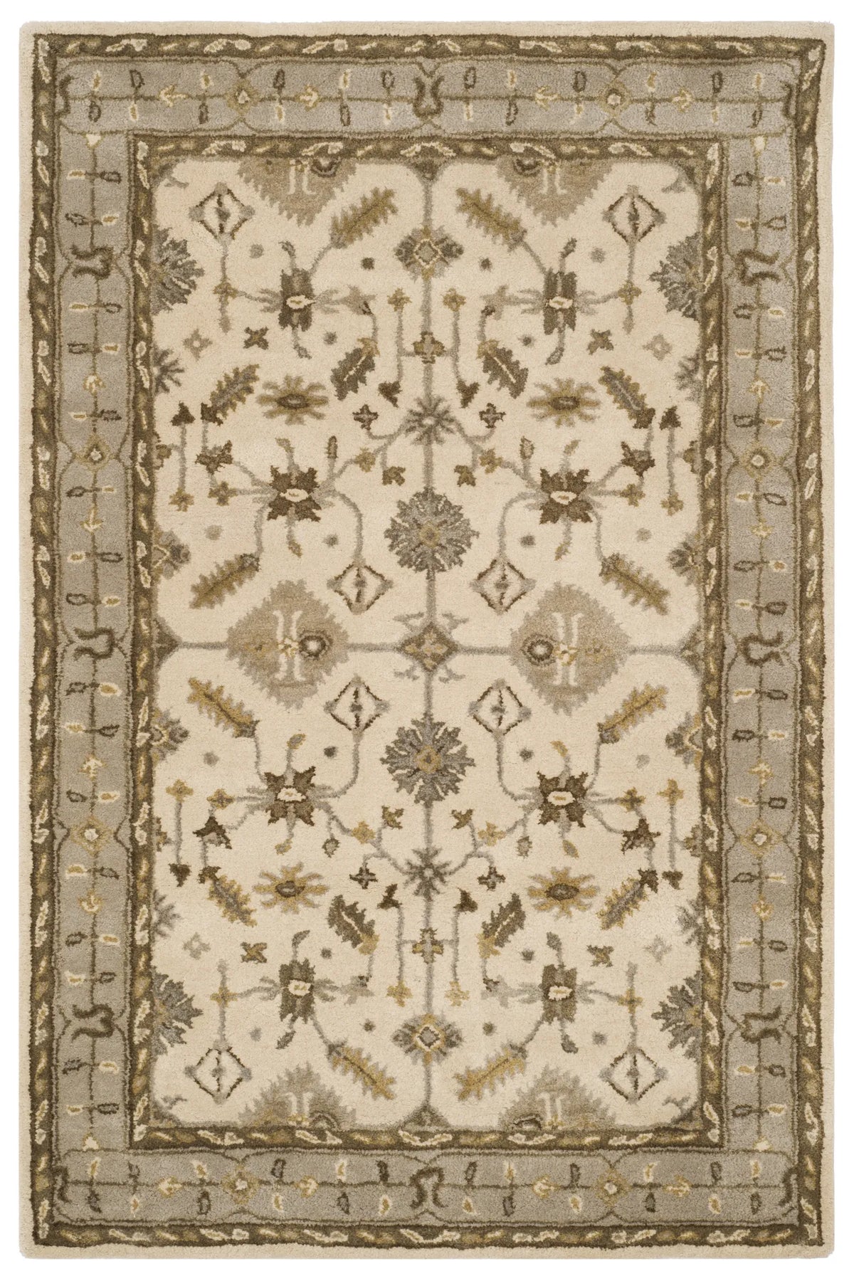 Safavieh Royalty 4'-0" x 6'-0" Rug in Cream / Light Grey