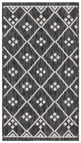 Safavieh Courtyard 2'-0" x 3'-7" Rug in Black / Ivory