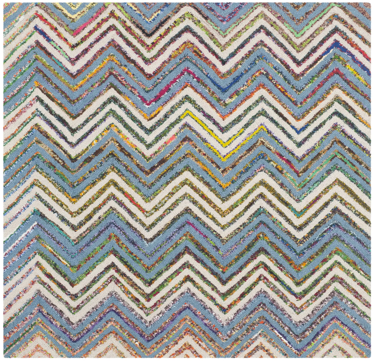 Safavieh Nantucket 4'-0" x 4'-0" Rug in Beige / Blue