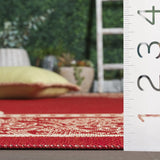 Safavieh Courtyard 4'-0" x 5'-7" Rug in Red / Natural