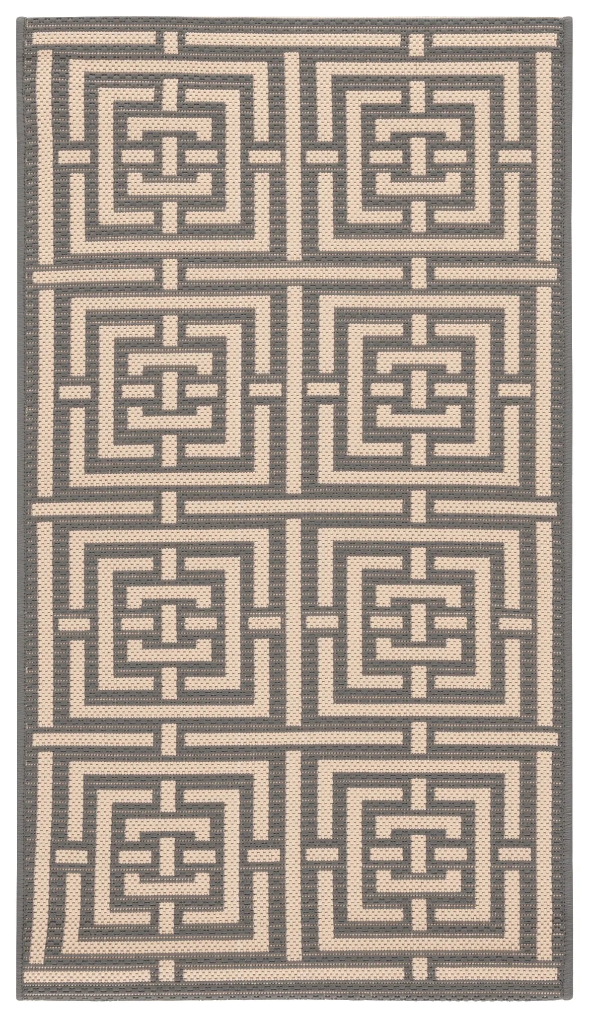 Safavieh Courtyard 2'-0" x 3'-7" Rug in Grey / Cream