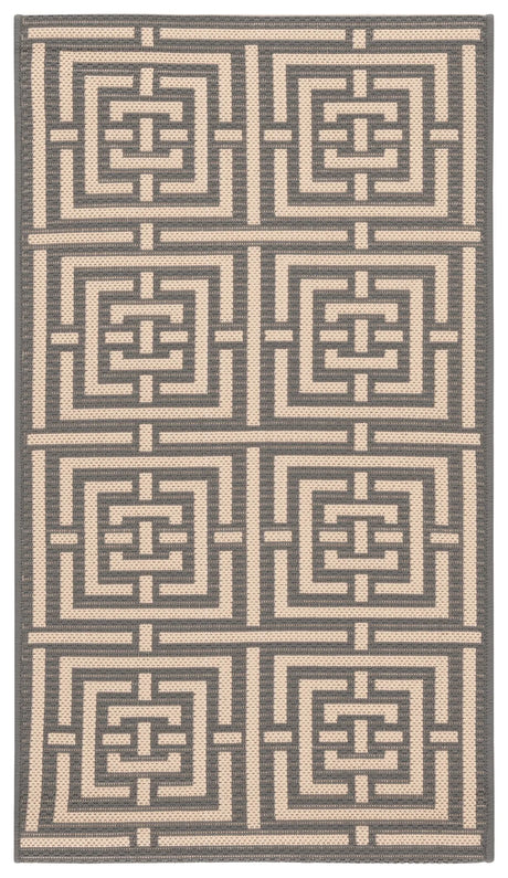 Safavieh Courtyard 2'-0" x 3'-7" Rug in Grey / Cream