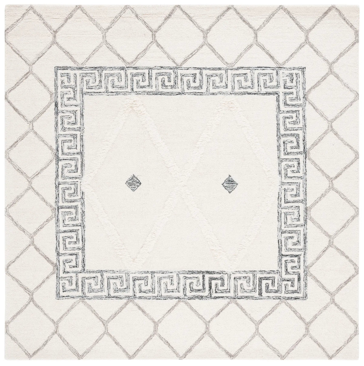 Safavieh Casablanca 6'-0" x 6'-0" Rug in Ivory / Black