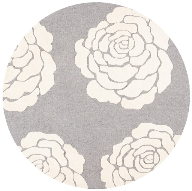 Safavieh Cambridge 6'-0" x 6'-0" Rug in Dark Grey / Ivory