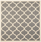 Safavieh Courtyard 6'-7" x 6'-7" Rug in Anthracite / Beige