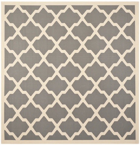 Safavieh Courtyard 6'-7" x 6'-7" Rug in Anthracite / Beige