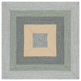 Safavieh Braided 5'-0" x 5'-0" Rug in Grey / Green