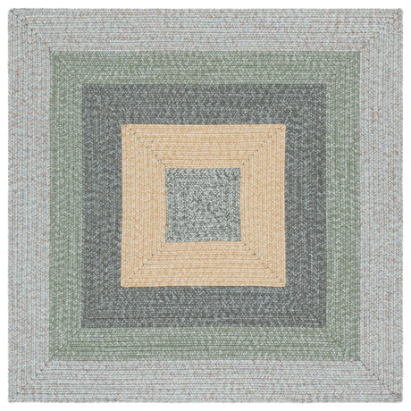 Safavieh Braided 5'-0" x 5'-0" Rug in Grey / Green