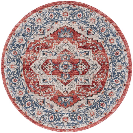 Safavieh Luna 6'-7" x 6'-7" Rug in Beige / Blue Rust