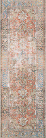 Loloi Loren Lq-15 Terracotta / Sky Rugs - runner flat