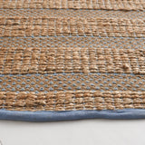 Safavieh Natural Fiber 7'-0" x 7'-0" Rug in Light Blue / Natural