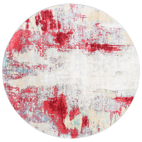 Safavieh Jasper 100 6'-7" x 6'-7" Rug in Red / Ivory