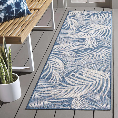 Safavieh Beach House 2'-2" x 10'-0" Rug in Blue / Ivory