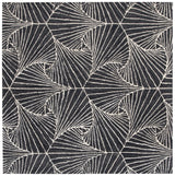 Safavieh Micro-Loop 5'-0" x 5'-0" Rug in Charcoal / Ivory