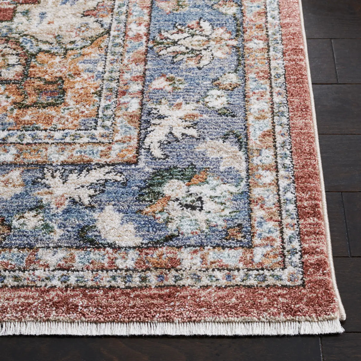 Safavieh Jasmine 4'-5" x 6'-5" Rug in Rust / Blue