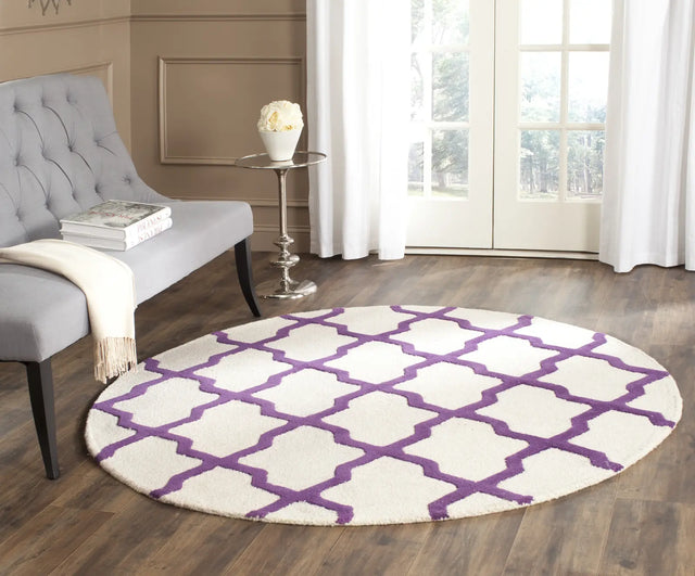 Safavieh Cambridge 6'-0" x 6'-0" Rug in Ivory / Purple