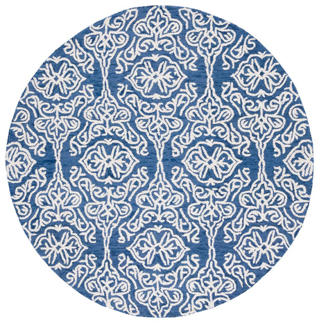 Safavieh Blossom 6'-0" x 6'-0" Rug in Navy / Ivory