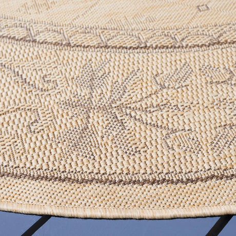 Safavieh Courtyard 6'-7" x 6'-7" Rug in Natural / Brown
