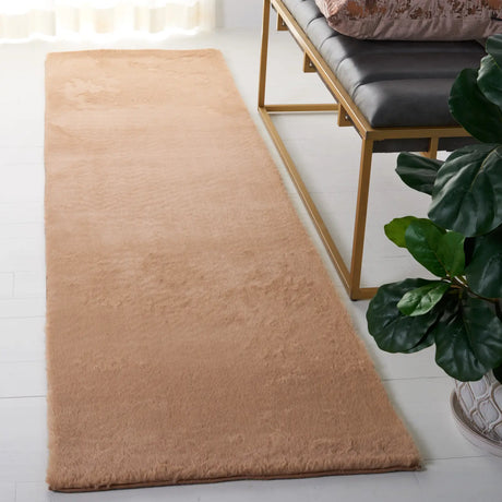 Safavieh Faux Rabbit Fur 2'-3" x 8'-0" Rug in Beige