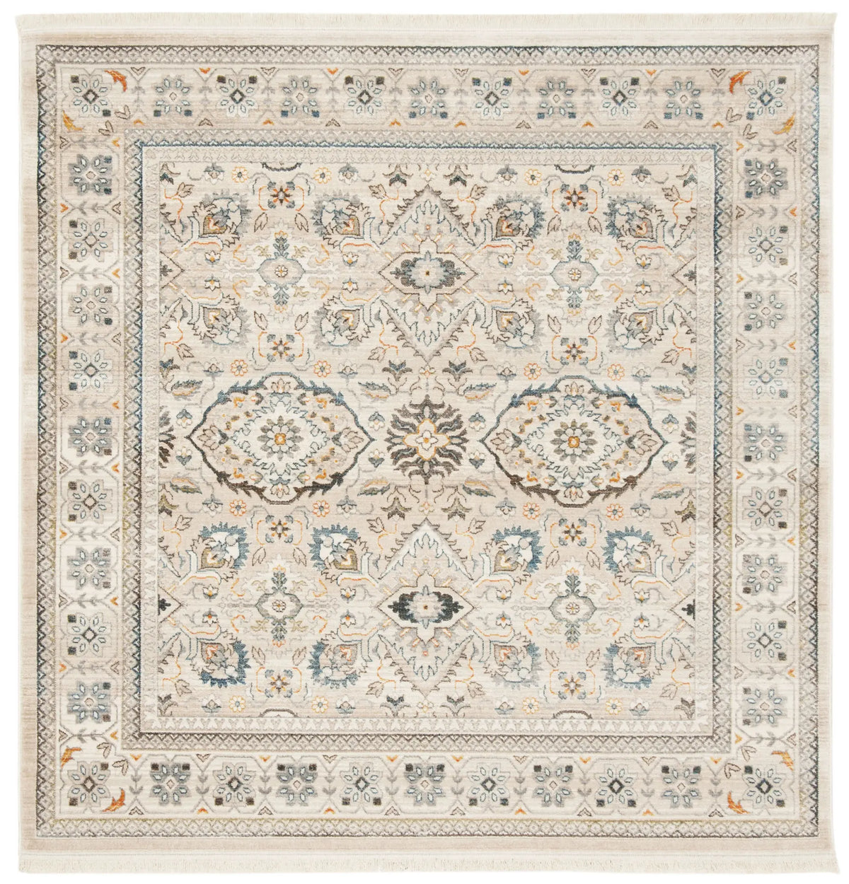 Safavieh Vintage Persian 5'-0" x 5'-0" Rug in Ivory / Light Grey