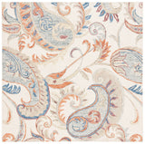 Safavieh Micro-Loop 6'-0" x 6'-0" Rug in Ivory / Rust