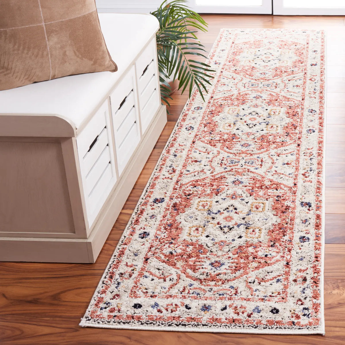 Safavieh Luna 2'-2" x 9'-0" Rug in Beige / Rust
