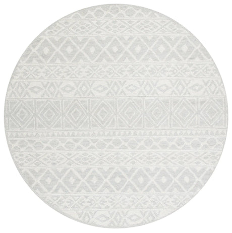 Safavieh Blossom 6'-0" x 6'-0" Rug in Silver / Ivory